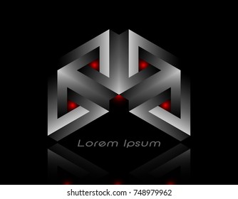3D Logo Design , this logo is suitable for global company, world technologies, media and publicity agencies , vector isolated or black background