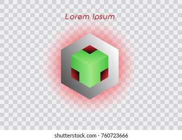3D Logo Design , this logo is suitable for global company, world technologies, media and publicity agencies , vector isolated