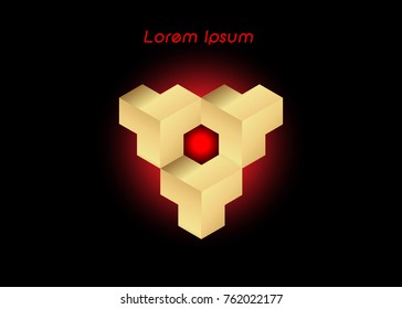 3D Logo Design , this logo is suitable for global company, world technologies, media and publicity agencies , vector isolated or black background