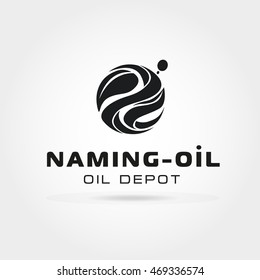 3d logo in the form of a sphere. Vector illustration.