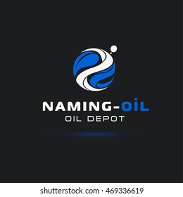 3d logo in the form of a sphere. Vector illustration.