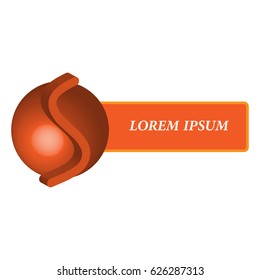 3d logo isolated on white background. Vector illustration.