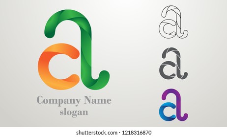 3D logo Letter A
