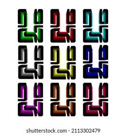 3D logo letter U light. Suitable for companies, t-shirts, and so on.