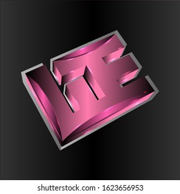 3D logo with LITE letters with attractive color combinations. This logo is for a company and a business.