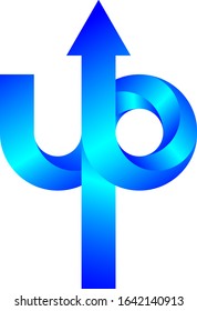 3D Up Logo - Meaning Letter Logo