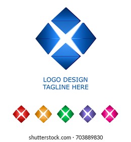 3d logo on white background