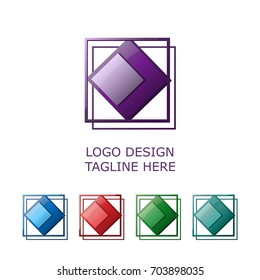 3d logo on white background