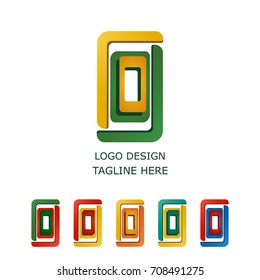 3D logo on white background