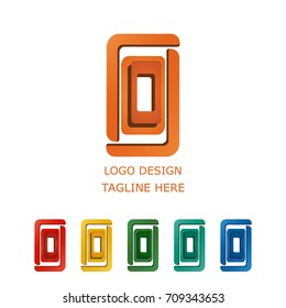 3D logo on white background