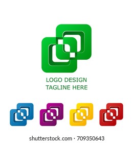 3D logo on white background