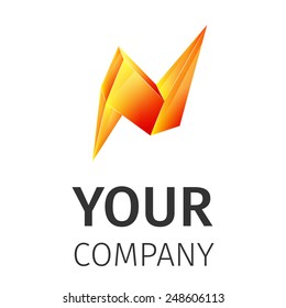 3d logo with shadow, excellent vector illustration, EPS 10