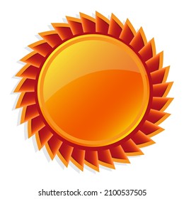 3D Logo Sun. - Abstract Sun on white background. - Business style. - Vector design element. 