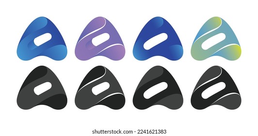 3D A Logo Vector Icon Symbol Template. A 3D Vector Logo