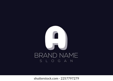 3D A Logo Vector - 3D Letter A Logo Design