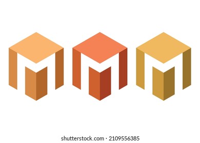 3D Logo Vector. M Logo Design. 3D Logo Design. 3D Letters. Letter Logo. Design