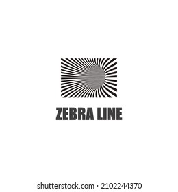logotipo 3d de la línea de cebra