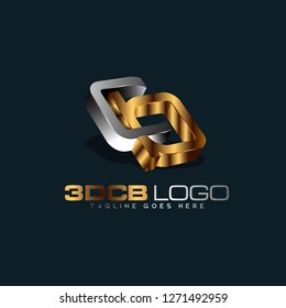 Logotipo 3D, combinación de 2 letras en logotipo 3D, ilustraciones de plantillas vectoriales, letras modernas, logotipo creativo, estilos de futuros logotipos.