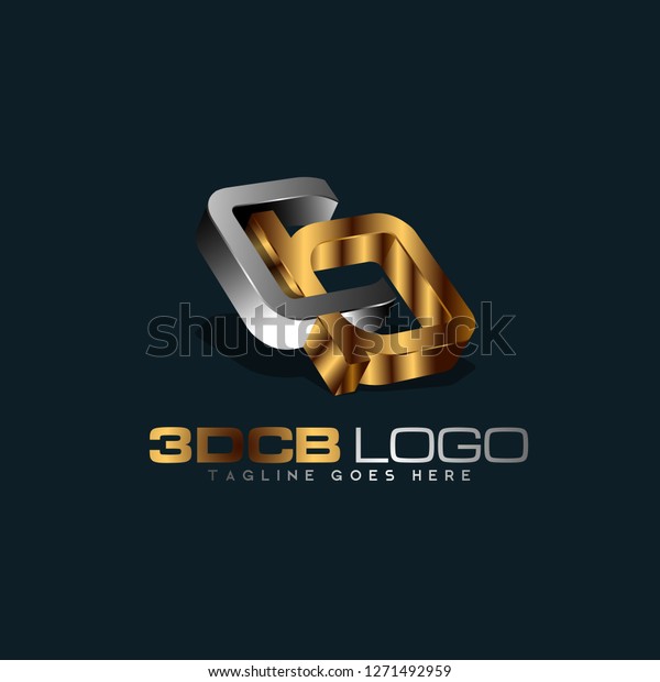 3d Logo 2 Buchstaben Zusammenfuhrung Zum 3d Logo Vektorillustration Vorlagenillustrationen Moderne Stock Vektorgrafik Lizenzfrei