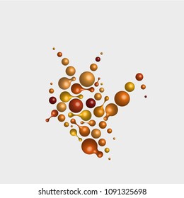 3D Logotype icon dna and molecule. Vector template Logo for medicine, science, technology, chemistry, biotechnology.