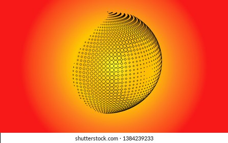 3D logotype round, design color is color