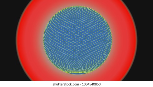 3D logotype round, design color is color