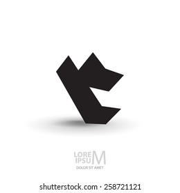 3D logotype, technological or business usage, illustration