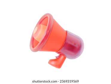 3D Loudspeaker. Realistic megaphone icon. For promotions, attention, alarm, sale. 