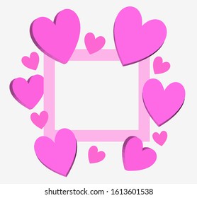 3D Love Background For Valentines Day. Empty Space For Your Text. Valentines Day Card Or Invitation Concept. Marriage Business. Vector EPS 10. - Powered by Shutterstock - Get 15% off with code: PIKWIZARD15
