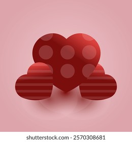 3D Love Illustration for Valentine's Day Celebration