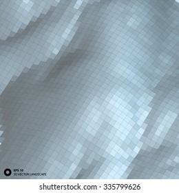 3d low poly faceted vector polygonal background. abstract poster design. futuristic landscape or clouds.