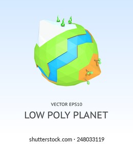 3D Low Poly Planet, Earth