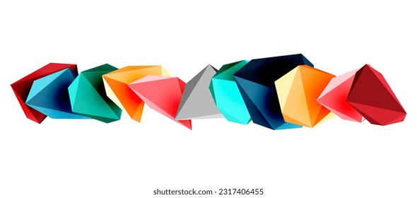 3d elementos de diseño de triángulo de polos bajos para concepto geométrico, banner, fondo, fondo de pantalla, página de aterrizaje o marca de logotipo corporativo