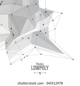 Fondo de Geometría de Polígono Bajo 3D. Forma Geométrica Poligonal Abstracta. Ilustración vectorial con estilo minimal.