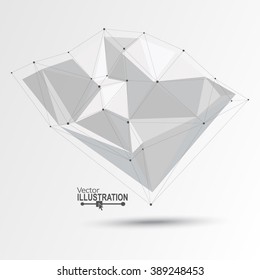 3D Low Polygon Geometry Background Abstract Polygonal Geometric Shape. Lowpoly Minimal Style Art. Vector Illustration