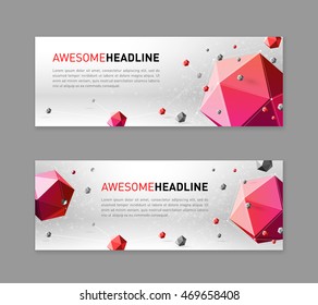 3d lowpoly abstract flyer template