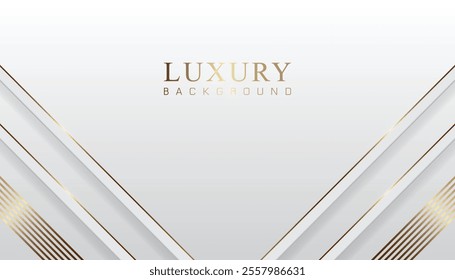 3d luxury abstract white and gold lines and shapes background for award stadium