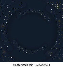 3D luxury background, vector illustration. Trendy golden background for web site, wallpaper, banner,layout and cover template.Useful for backdrop and print material.Modern design, creative art concept
