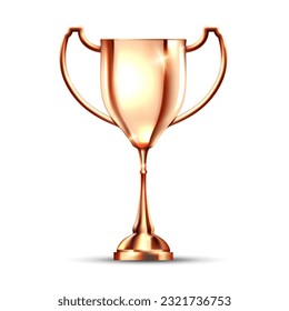 Ilustración vectorial de diseño de trofeo de bronce de lujo de 3.ª lujosa