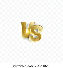 3D de lujo de oro vs o contra el Vector de diseño de logotipo de texto png transparente Clipart de fondo de la etiqueta engomada