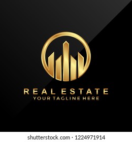 3D luxury real estate logo