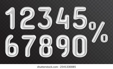 3d luxury silver number. Set of shiny number digits one two three four five six seven eight nine shiny numeric collection for birthday anniversary or sale element metal style 0 1 2 3 4 5 6 7 8 9 