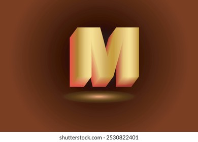 Diseño del logotipo de la letra m 3d y diseño del logotipo de la letra m.