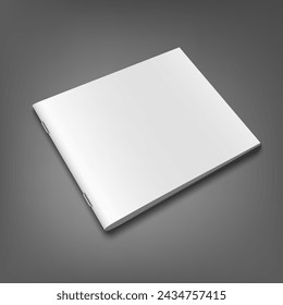 3D Magazine With Soft Cower Isolated On Gray Background. EPS10 Vector