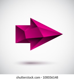 3d magenta right arrow