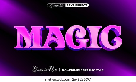 3d magic text style effect template editable text effect