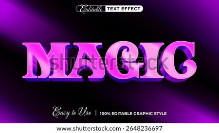 3d magic text style effect template editable text effect