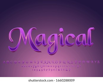 3D magical glowing text effect