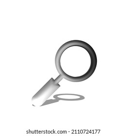 3d magnifying glass icon design illustration
