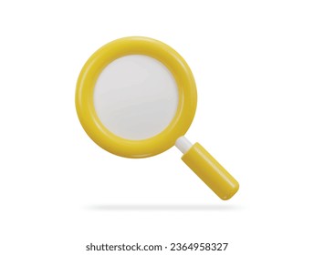 3d Magnifying glass seo icon